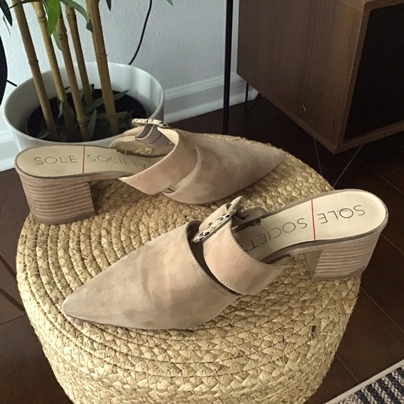 Sole Society Tan Mules - Picture 5 of 5